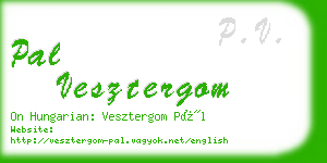 pal vesztergom business card